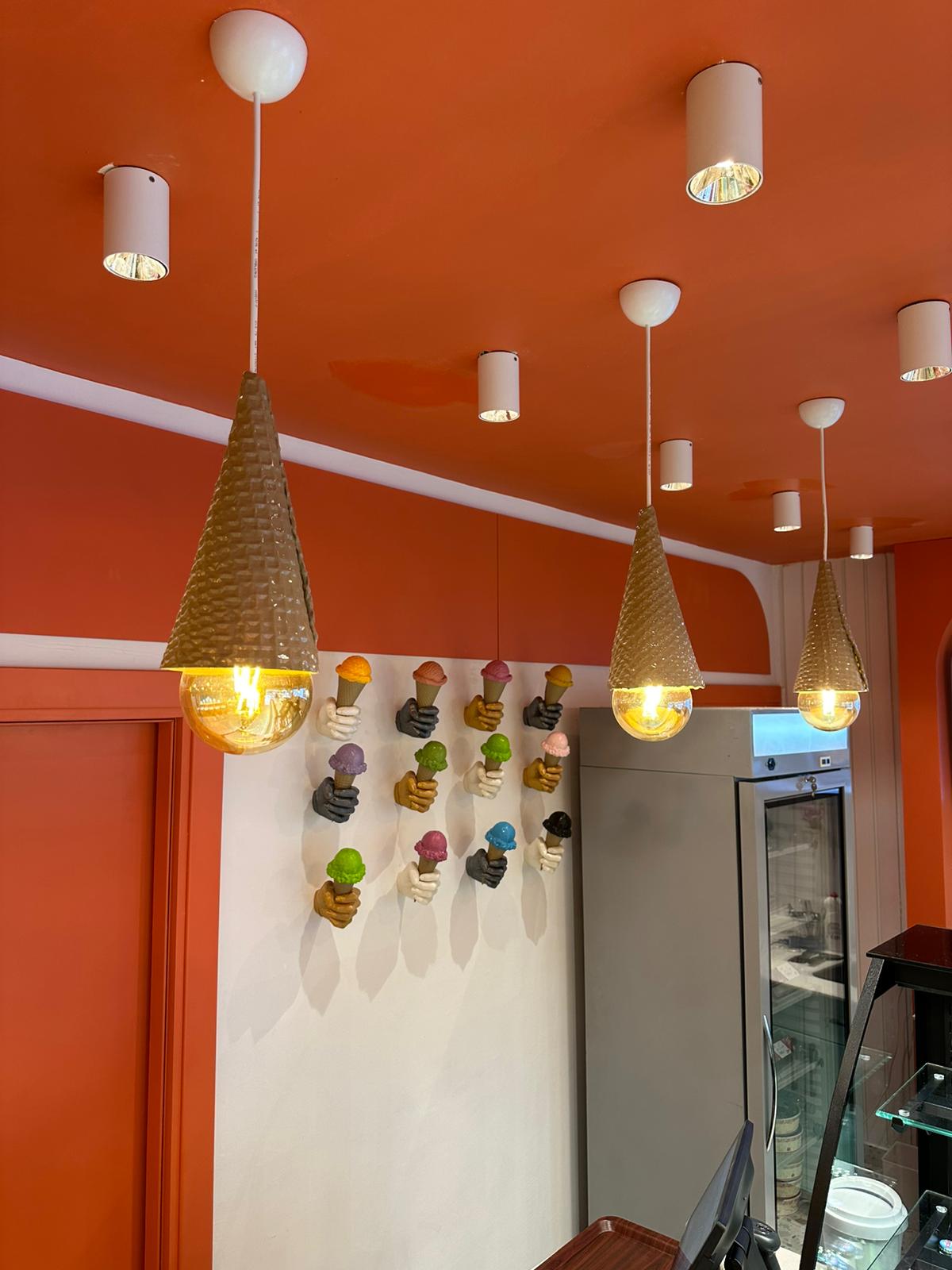 Kornet Sarkıt Avize – Cone Pendant Lamp (مصباح الآيس كريم المخروطي) | Rare Concept